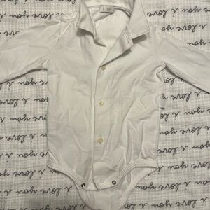 Italian baby boy dress collared shirt onesie